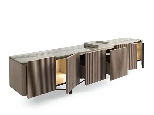 Walnut Sideboard Charlotte GIORGETTI 85010, 85011, 85020, 85021 factory GIORGETTI from Italy. Foto №2