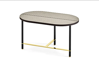 Oval Wooden Coffee Table Cookies Gallotti&Radice Oval Wooden Coffee Table Cookies Gallotti&Radice factory Gallotti & Radice from Italy