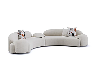 Curved fabric sofa with soft back Paolo Castelli AMA
