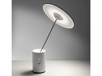 Table lamp with swing arm extruded aluminium Artemide Sisifo 1732020A factory Artemide from Italy