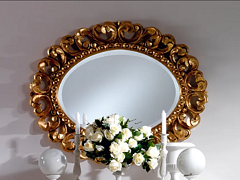 Framed Gold Leaf Mirror Olimpias B Marzorati Framed Gold Leaf Mirror Olimpias B Marzorati factory MARZORATI from Italy