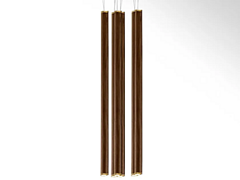 LED pendant lamp made of walnut GIORGETTI Leaf