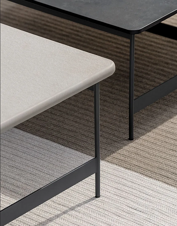 Square low garden side table with porcelain stoneware top Potocco Little T 878 TQ 100 Out 878/TQ-100-OUT factory POTOCCO from Italy. Foto №4