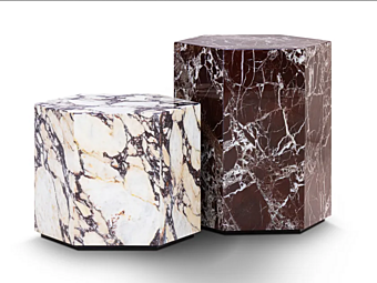 Hexagonal marble coffee table FORMITALIA EXA EXA factory FORMITALIA from Italy
