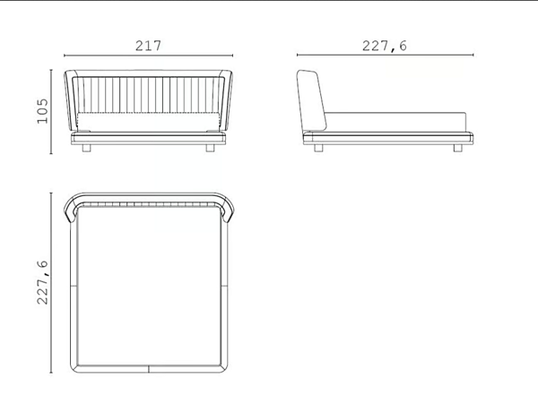 Upholstered Fabric Double Bed Marais 2 CPRN HOMOOD factory CPRN HOMOOD from Italy. Foto №3