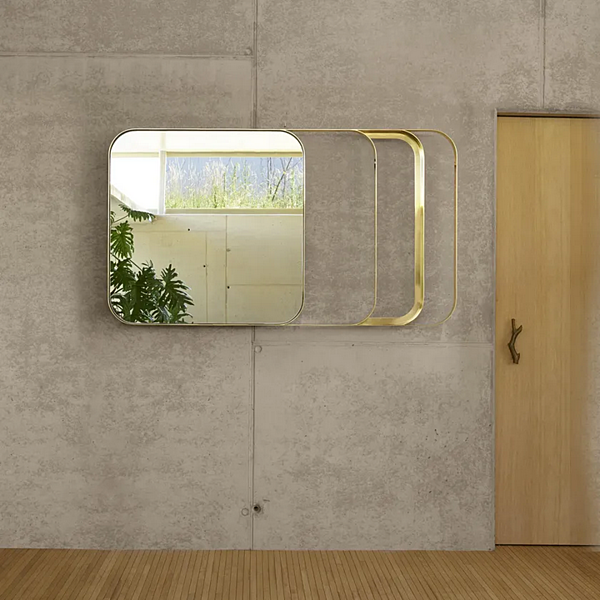 Framed Wall-Mounted Brass Mirror Good Vibes LIGNE ROSET 11250245 factory LIGNE ROSET from Italy. Foto №3