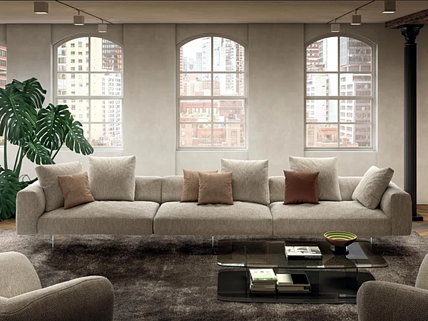 Sectional fabric sofa with soft back LAGO Air Soft 2690 2690 factory LAGO from Italy. Foto №1