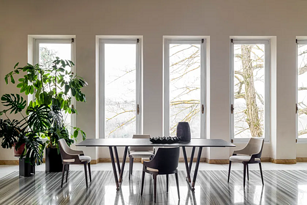 Rectangular Porcelain Stoneware Table Pipe 885 TR Potocco 885/TR factory POTOCCO from Italy. Foto №3