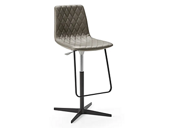 Height Adjustable Leather Stool with 4 Spoke Base Eforma Lenny Height Adjustable Leather Stool with 4 Spoke Base Eforma Lenny factory Eforma from Italy