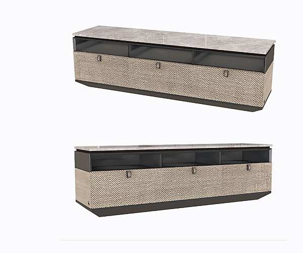 Marble and Wooden TV Cabinet Sideboard Dragonfly CPRN HOMOOD D640 factory CPRN HOMOOD from Italy. Foto №2