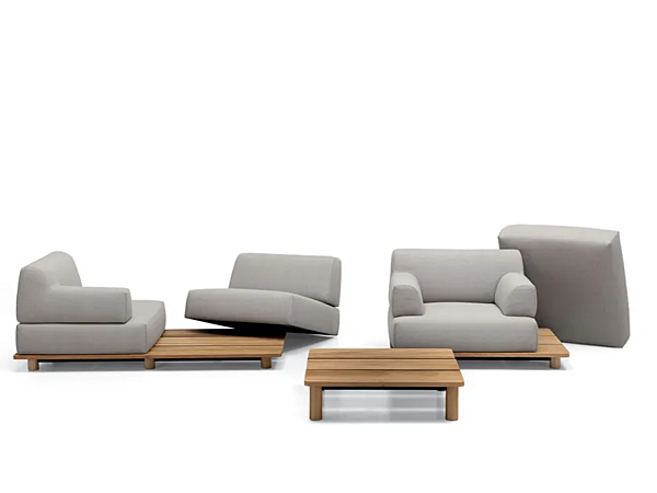 Modular garden sofa with soft back Palco Kristalia factory Kristalia from Italy. Foto №1