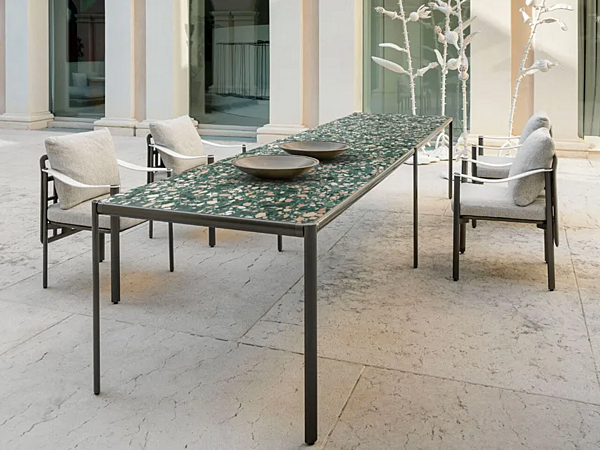 Garden table with marble top GIORGETTI Aldia factory GIORGETTI from Italy. Foto №4
