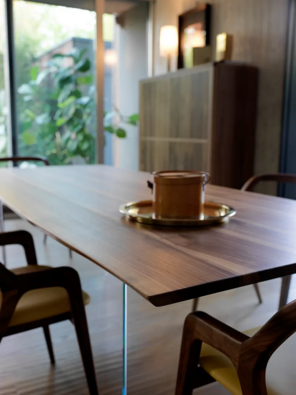 Rectangular walnut table Sospeso B 127 DALE factory DALE from Italy. Foto №3