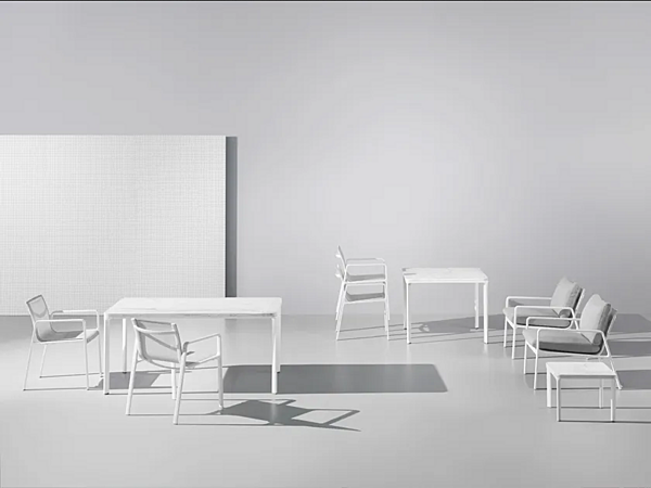 Rectangular Marble Garden Table KETTAL Park Life factory KETTAL from Italy. Foto №4