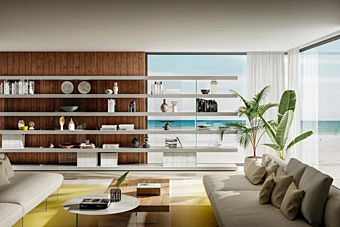 Sectional bookcase AIR 1244 LAGO wood Sectional bookcase AIR 1244 LAGO wood factory LAGO from Italy