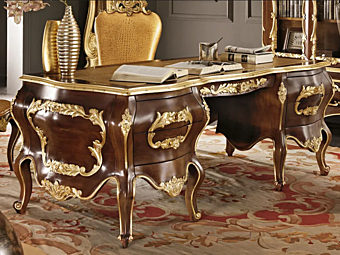 Solid wood writing desk with drawers Modenese Luxury Interiors 11302 factory MODENESE GASTONE from Italy