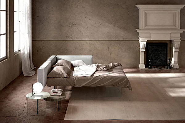 Double bed with upholstered headboard LAGO AIR factory LAGO from Italy. Foto №3