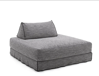 Upholstered fabric pouf Loll Gervasoni 28 29 factory Gervasoni from Italy