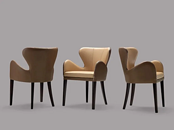 Upholstered leather armchair Elektra Borzalino EUEKDINI Upholstered leather armchair Elektra Borzalino EUEKDINI factory Borzalino from Italy