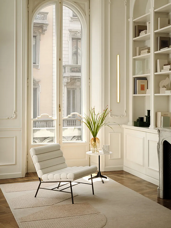 Fabric armchair with soft back Pan Flute Saba factory SABA from Italy. Foto №5