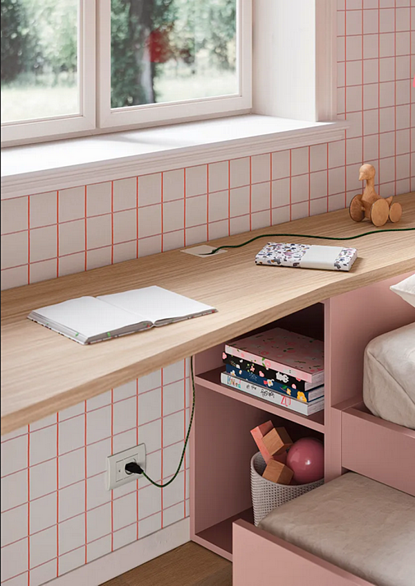 Storage chest with upholstered back Nidi Retroletto factory nidi from Italy. Foto №2