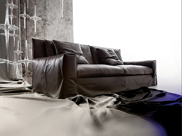 Three-Seater Sofa with Upholstered Back ERBA ITALIA Notturno factory ERBA ITALIA from Italy. Foto №3