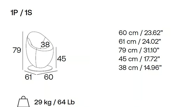 Swivel fabric easy chair OUO Adrenalina IMB1049970, IMB1054333, IMB1049996 factory ADRENALINA from Italy. Foto №7