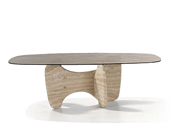 Travertine dining table Nature Design Tribe Stone factory NATURE DESIGN  (FRANCO MARIO) from Italy
