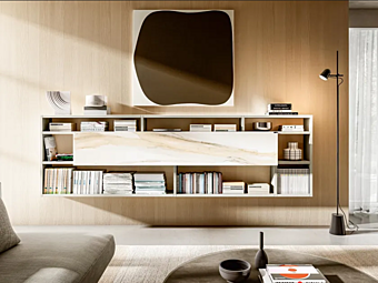 Bookcase with secretary desk LAGO Space Saving Ideas 1215 Bookcase with secretary desk LAGO Space Saving Ideas 1215 factory LAGO from Italy