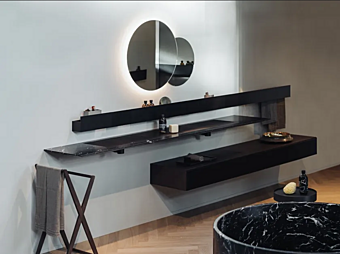 Marble countertop washbasin AGAPE Ell Marble countertop washbasin AGAPE Ell factory Agape from Italy