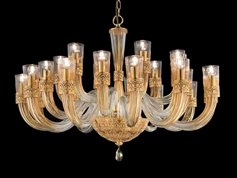 Crystal chandelier with Swarovski crystals Euroluce Lampadari DEA L12 6 6 factory EUROLUCE LAMPADARi from Italy