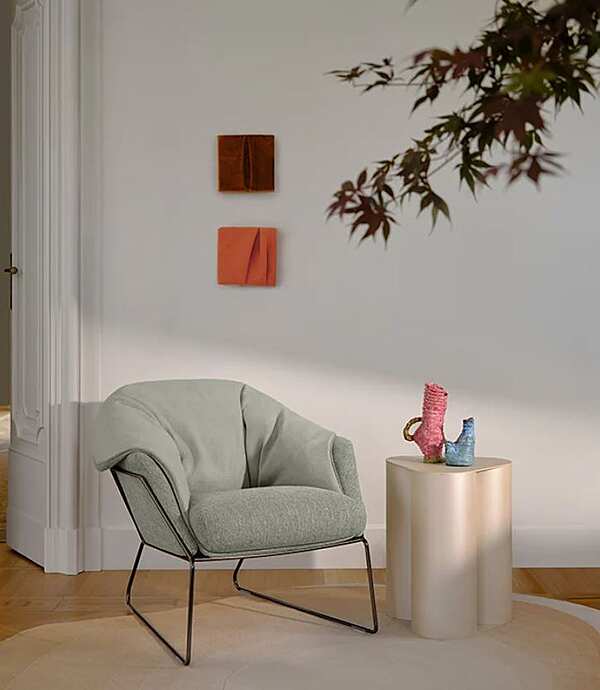 Garden armchair with removable cover fabric Saba New York Outdoor factory SABA from Italy. Foto №4