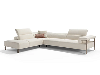 Corner fabric sofa with soft back Egoitaliano Alum Collection factory Egoitaliano from Italy