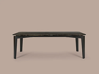Rectangular dining table with marble top Borzalino Curzio Rectangular dining table with marble top Borzalino Curzio factory Borzalino from Italy