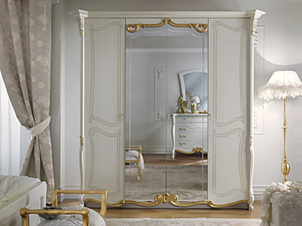 Mirrored wooden wardrobe CASA +39 La Fenice 1315