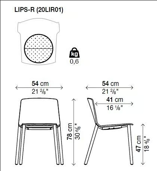 Stackable solid wood chair Rama Kristalia factory Kristalia from Italy. Foto №6