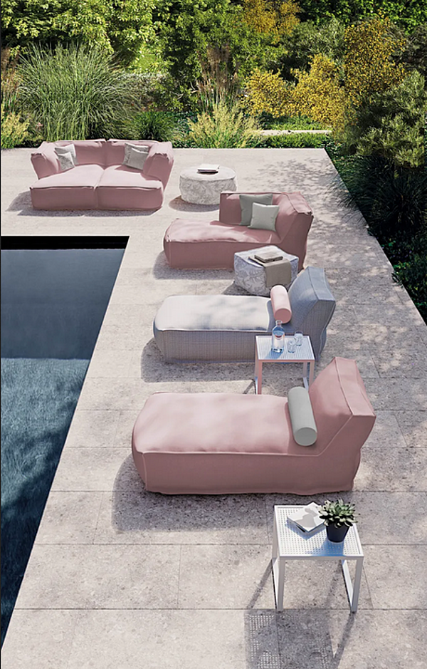 Round garden pouf in technical fabric with removable cover Atmosphera D90 CX.SF.PFD90 factory ATMOSPHERA from Italy. Foto №2