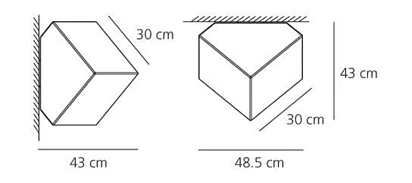 Wall Lamp and Ceiling Lamp in Thermoplastic Resin Edge by Artemide 1293010A, 1292010A factory Artemide from Italy. Foto №4