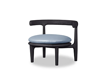 Easy chair with upholstered back BAXTER Himba factory BAXTER from Italy