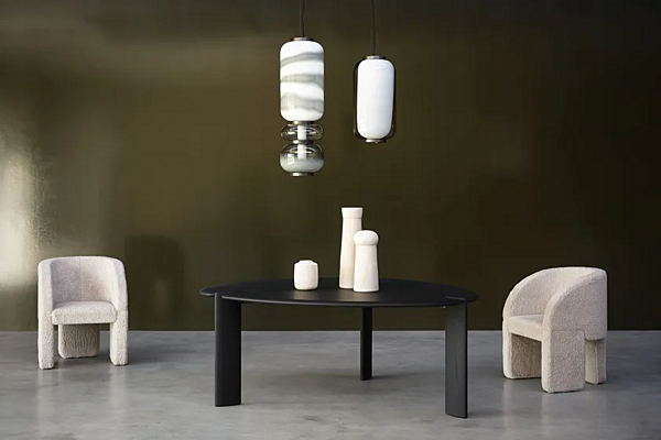 Pendant lamp Haiku BAXTER metal with glass shade factory BAXTER from Italy. Foto №12