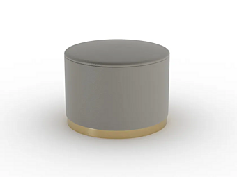 Upholstered leather pouf PIERMARIA factory PIERMARIA from Italy