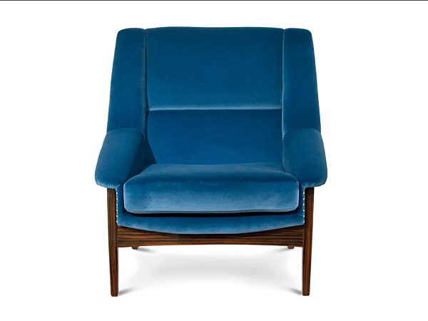Upholstered Velvet Armchair Inca BRABBU factory BRABBU from Italy. Foto №2