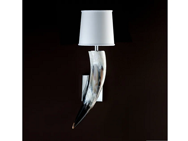 Horn Wall Lamp in Horn Material Gilda 1201 ARCAHORN 1201 factory ARCAHORN from Italy. Foto №2