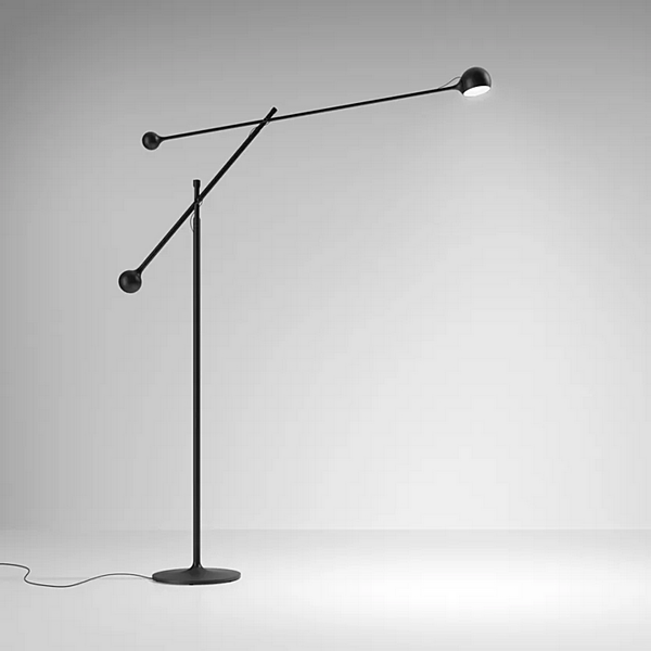 Adjustable Metal Floor Lamp with Swing Arm Artemide IXA factory Artemide from Italy. Foto №5