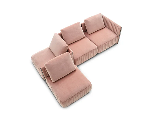 Sectional sofa with removable cover fabric Saba Metis factory SABA from Italy. Foto №12