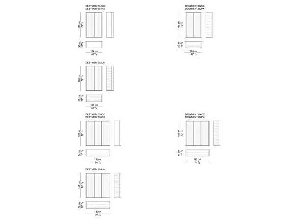Tall wooden office storage unit with lock i 4 Mariani De Symetria factory i 4 Mariani from Italy. Foto №2