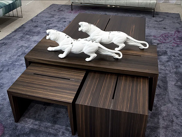 Wooden low coffee table ERBA ITALIA Pensami factory ERBA ITALIA from Italy. Foto №4