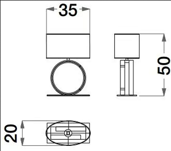 Metal table lamp Sesto Senso CPRN HOMOOD S591 factory CPRN HOMOOD from Italy. Foto №3