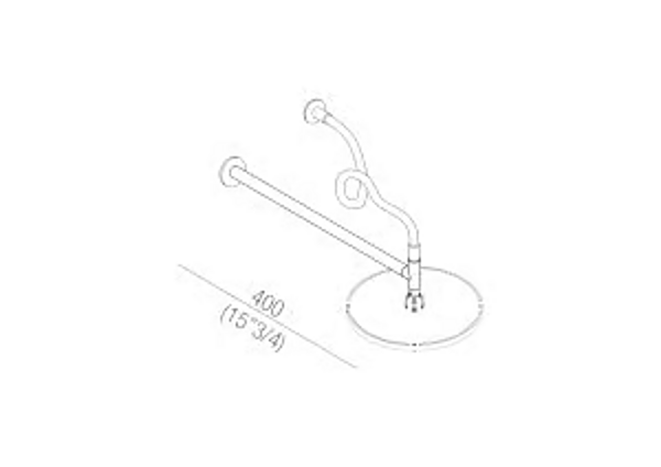 Shower Arm Square AGAPE Stainless Steel factory Agape from Italy. Foto №2
