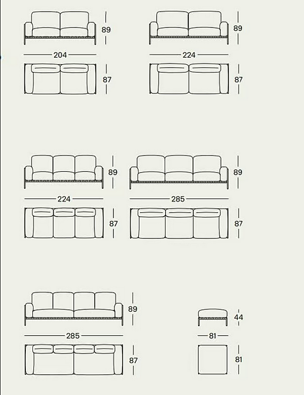 Fabric sofa with upholstered back ZANOTTA Parco 1034 factory ZANOTTA from Italy. Foto №7